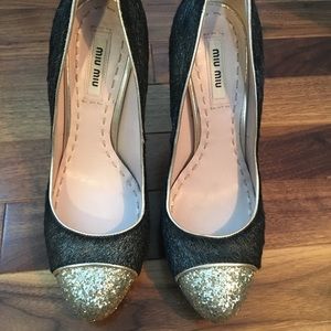 Miu Miu black pony pump